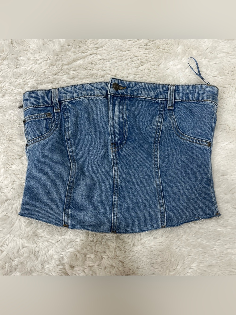 Zara denim tube top